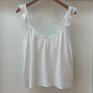 White cotton gauze top